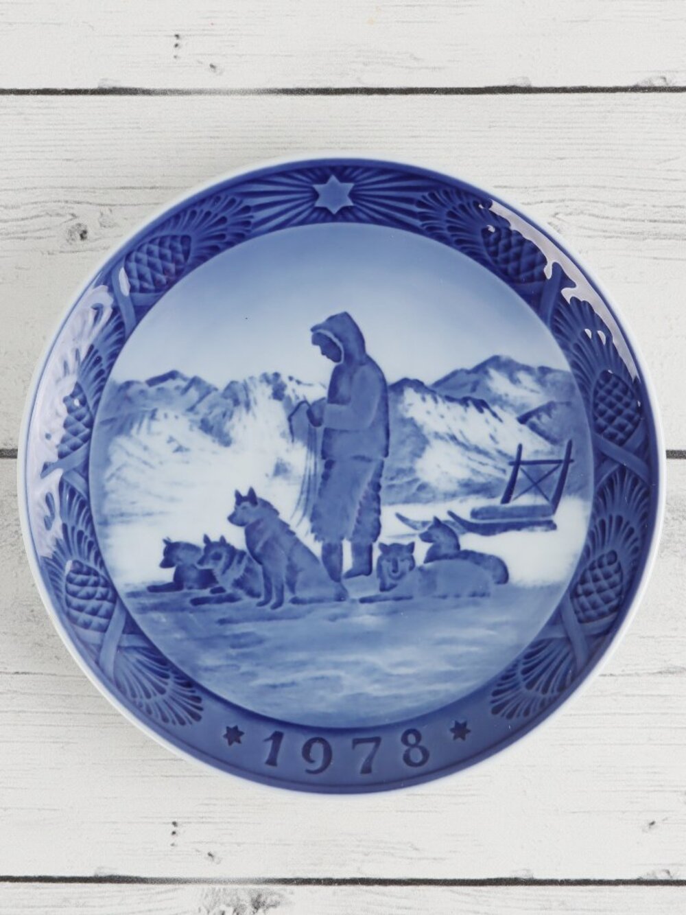 Vintage Royal Copenhagen 1978 Christmas plate titled "Greenland Scenery"